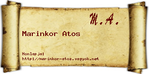 Marinkor Atos névjegykártya